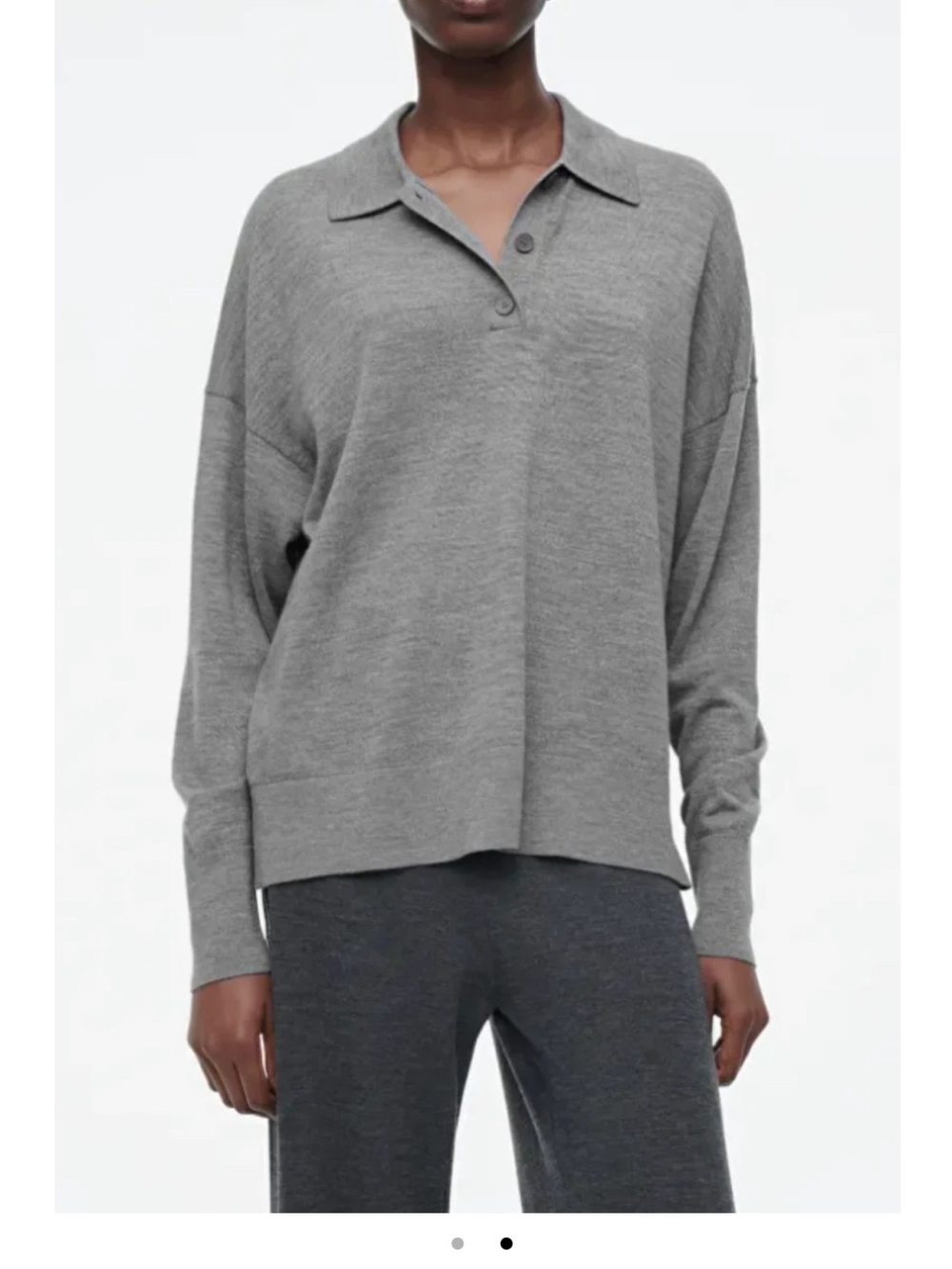 COS Merino wool polo shirt